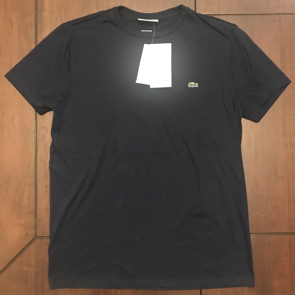 Lacoste Men’s T-shirt, Navy, Regular Fit, Medium